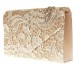 H&G Ladies Satin Lace Clutch Bag Envelope Design - Gold