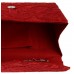 H&G Ladies Satin Lace Clutch Bag Envelope Design - Red